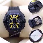 Franck Muller Lykan Black Case Black Rubber Chronograph Replica Watch - New 2016